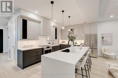 36 Maple Avenue, Mississauga, ON - Indoor Photo Showing Kitchen With Double Sink With Upgraded Kitchen