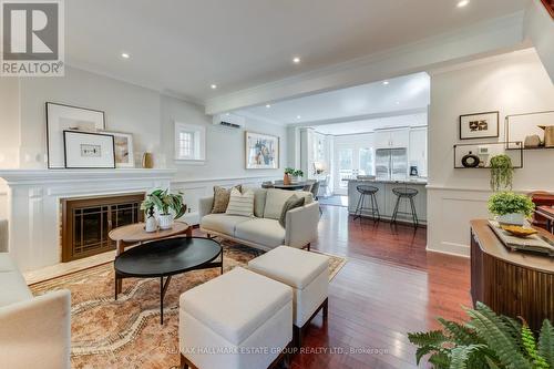 68 Willow Avenue, Toronto, ON - Indoor Photo Showing Living Room With Fireplace