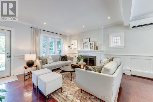 68 Willow Avenue, Toronto, ON - Indoor Photo Showing Living Room With Fireplace