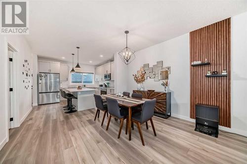 114 Midgrove Greenway Sw, Airdrie, AB - Indoor Photo Showing Dining Room