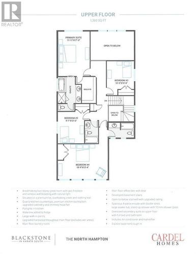 Upper Floor Plan - 995 Acoustic Way, Ottawa, ON - Other