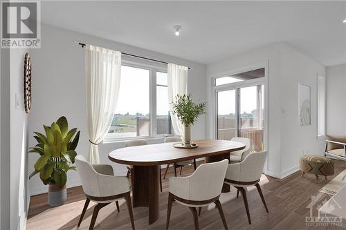 Eating Area in Kitchen, Virtually staged - 995 Acoustic Way, Ottawa, ON - Indoor Photo Showing Dining Room