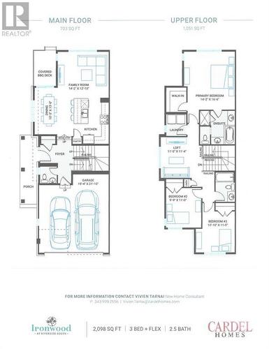 Main and Upper Floor Plan - 995 Acoustic Way, Ottawa, ON - Other