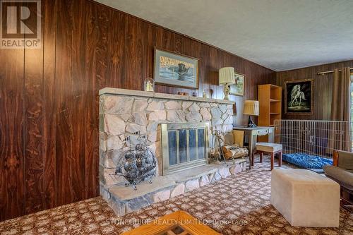 527 Lily Lake Road, Smith-Ennismore-Lakefield, ON - Indoor Photo Showing Living Room With Fireplace