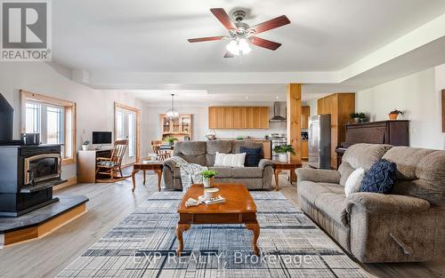 295089 8Th Line, Amaranth, ON - Indoor Photo Showing Living Room With Fireplace