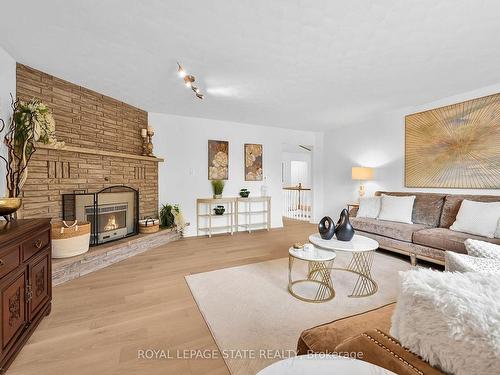 138 Lavender Dr, Hamilton, ON - Indoor Photo Showing Living Room With Fireplace