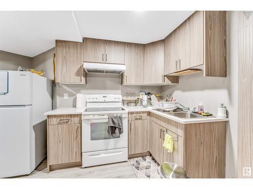 4123 22 Av Nw, Edmonton, AB - Indoor Photo Showing Kitchen With Double Sink