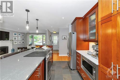 2149 Queensgrove Road, Ottawa, ON - Indoor Photo Showing Kitchen With Fireplace