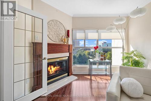 Lp #904 - 18 Concorde Place, Toronto (Banbury-Don Mills), ON - Indoor With Fireplace