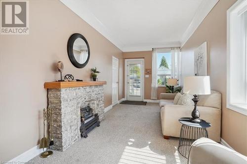 408 Cochrane Road, Hamilton, ON - Indoor Photo Showing Living Room With Fireplace