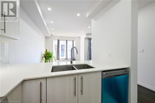 30 Times Square Boulevard Unit# 70, Hamilton, ON - Indoor Photo Showing Kitchen With Double Sink With Upgraded Kitchen