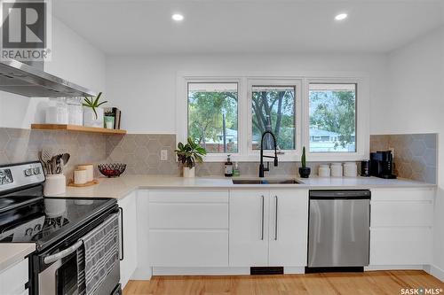 89 Mcnab Crescent, Regina, SK - Indoor Photo Showing Kitchen With Double Sink