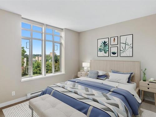 401-999 Burdett Ave, Victoria, BC - Indoor Photo Showing Bedroom