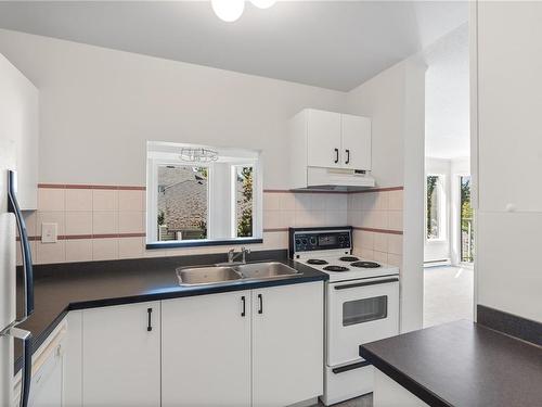 201-1039 Caledonia Ave, Victoria, BC - Indoor Photo Showing Kitchen With Double Sink