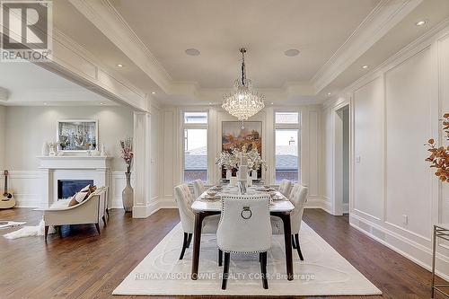 69 Heathview Avenue, Toronto, ON - Indoor Photo Showing Dining Room With Fireplace