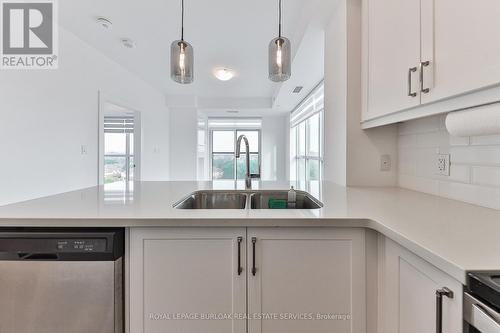 705 - 460 Dundas Street E, Hamilton, ON - Indoor Photo Showing Kitchen With Double Sink