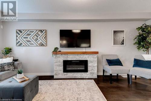 171 Westbank Trail, Stoney Creek, ON - Indoor Photo Showing Living Room With Fireplace