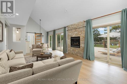 67 Turtle Path, Ramara, ON - Indoor Photo Showing Living Room With Fireplace