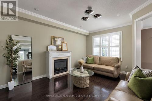 2223 Whistling Springs Crescent, Oakville, ON - Indoor Photo Showing Living Room With Fireplace