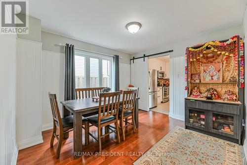 112 Browning Trail, Barrie, ON - Indoor Photo Showing Dining Room With Fireplace