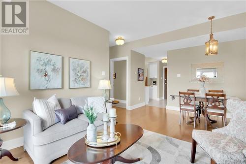 View from balcony doors - 615 Longfields Drive Unit#302, Ottawa, ON - Indoor Photo Showing Living Room