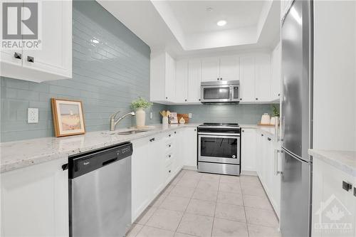 Loads of counterspace - 615 Longfields Drive Unit#302, Ottawa, ON - Indoor Photo Showing Kitchen With Stainless Steel Kitchen