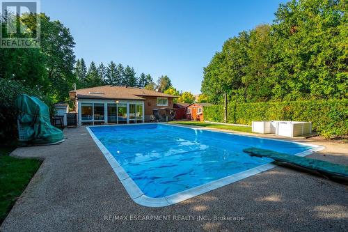 2434 Eileen Drive, Burlington, ON - Outdoor With In Ground Pool With Backyard