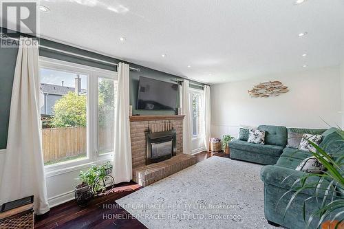 16 Nemo Crescent, Brampton, ON - Indoor Photo Showing Living Room With Fireplace