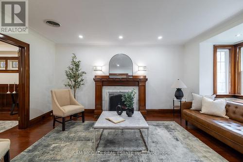 17 Duncannon Drive, Toronto, ON - Indoor Photo Showing Living Room With Fireplace