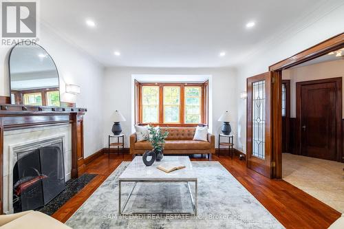 17 Duncannon Drive, Toronto, ON - Indoor Photo Showing Living Room With Fireplace