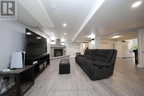 646 Chancery Court, Oshawa, ON - Indoor Photo Showing Living Room With Fireplace