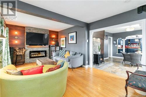 806 Bas Cap-Pelé, Bas Cap Pele, NB - Indoor Photo Showing Living Room With Fireplace