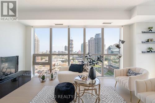 1107 - 4011 Brickstone Mews, Mississauga, ON - Indoor Photo Showing Living Room