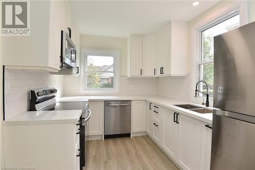 26 Highcliffe Avenue, Hamilton, ON - Indoor Photo Showing Kitchen With Stainless Steel Kitchen With Double Sink With Upgraded Kitchen