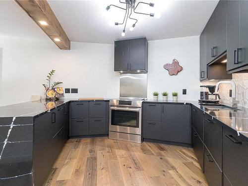 204-225 Belleville St, Victoria, BC - Indoor Photo Showing Kitchen With Double Sink With Upgraded Kitchen