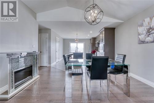 200 Lennox Avenue, Essex, ON - Indoor Photo Showing Dining Room With Fireplace