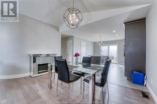 200 Lennox Avenue, Essex, ON - Indoor Photo Showing Dining Room With Fireplace