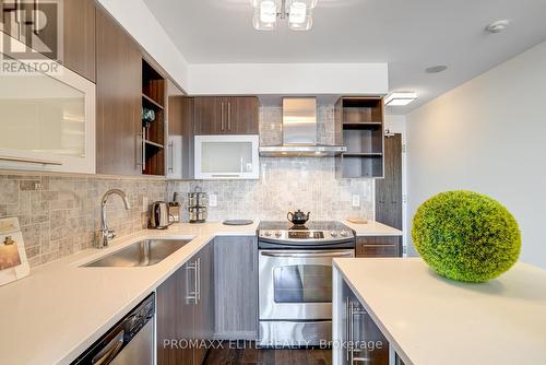 907 - 1 Michael Power Place, Toronto (Islington-City Centre West), ON - Indoor Photo Showing Kitchen With Stainless Steel Kitchen With Upgraded Kitchen