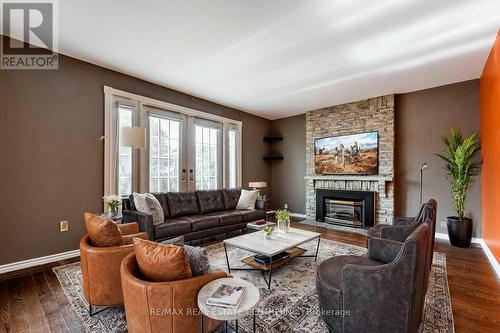 38 Montcalm Place, Brampton, ON - Indoor Photo Showing Living Room With Fireplace