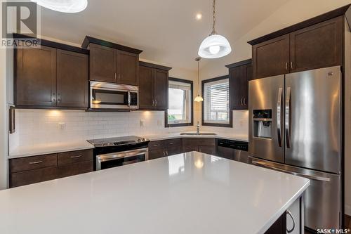 5114 Anthony Way, Regina, SK - Indoor Photo Showing Kitchen With Stainless Steel Kitchen With Upgraded Kitchen