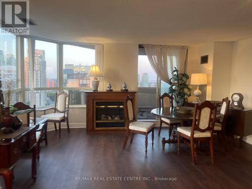 2408 - 400 Webb Drive, Mississauga (City Centre), ON - Indoor With Fireplace