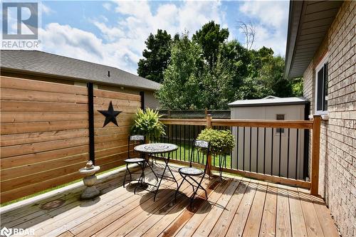 Private deck off of the kitchen! - 165 Cheltenham Road, Barrie, ON - Outdoor With Deck Patio Veranda With Exterior