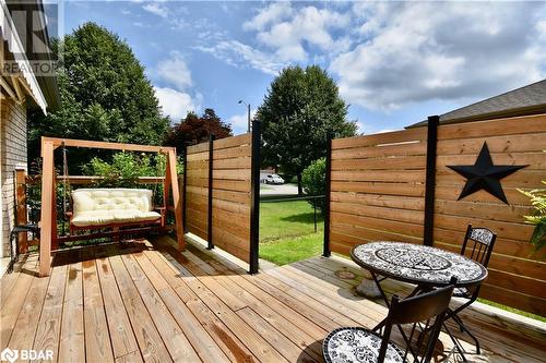 Private deck off of the kitchen! - 165 Cheltenham Road, Barrie, ON - Outdoor With Deck Patio Veranda With Exterior