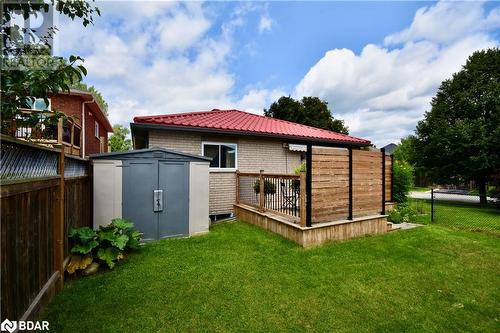 Fully fenced yard with shed! - 165 Cheltenham Road, Barrie, ON - Outdoor With Deck Patio Veranda