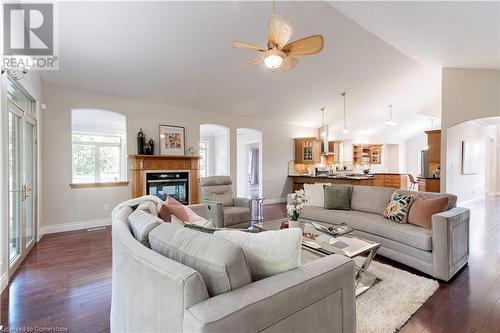 3 Derek Drive, Hamilton, ON - Indoor Photo Showing Living Room With Fireplace