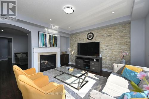 3974 Worthview Place, Mississauga (Lisgar), ON - Indoor Photo Showing Living Room With Fireplace