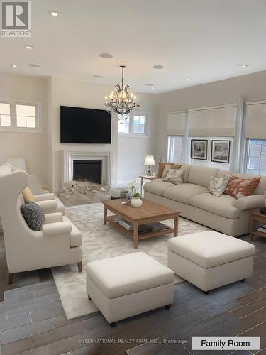 25 Fanning Mills Circle, Vaughan, ON - Indoor Photo Showing Living Room With Fireplace