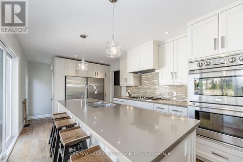 106 Overdale Avenue, Hamilton (Waterdown), ON - Indoor Photo Showing Kitchen With Double Sink With Upgraded Kitchen