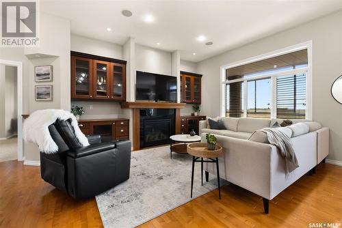 8179 Wascana Gardens Drive, Regina, SK - Indoor Photo Showing Living Room With Fireplace