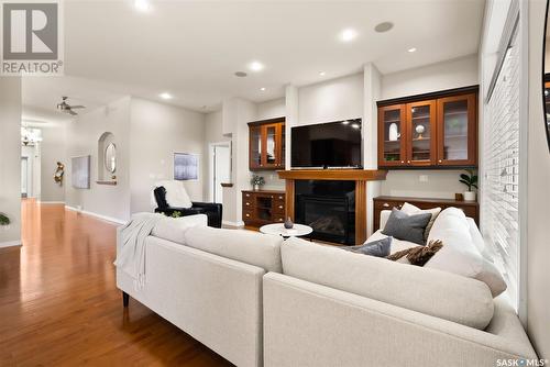 8179 Wascana Gardens Drive, Regina, SK - Indoor Photo Showing Living Room With Fireplace